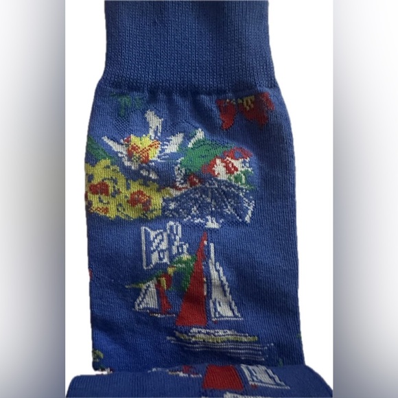 NWT Polo Ralph Lauren Tropical Striped 2 Pair Dress Sock Sz.13-16Shoe Sz.12-17XL - Picture 3 of 5